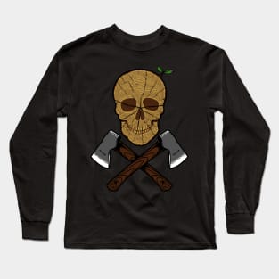 Skull Wood Long Sleeve T-Shirt